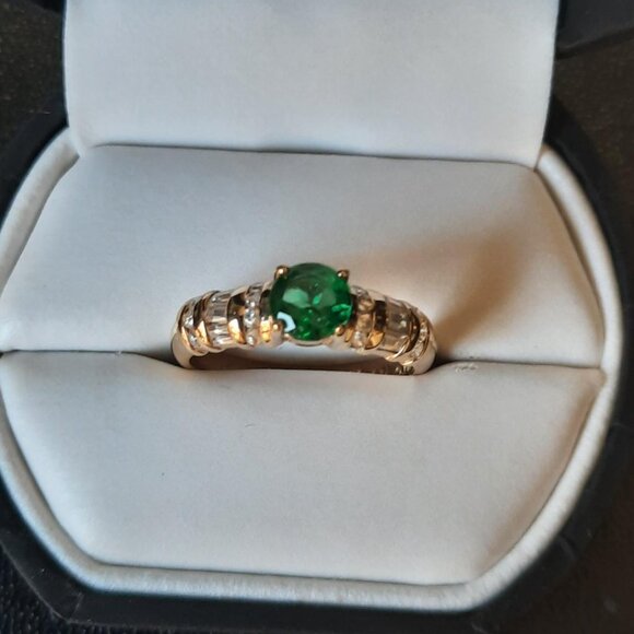 UTC Gold 925 Sterling Silver Ring Size 8 - Picture 5 of 11